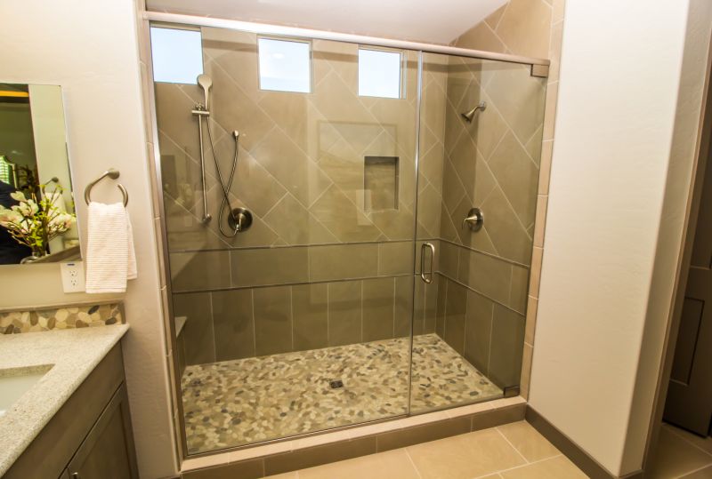 Walk-in Shower with Accent Tile